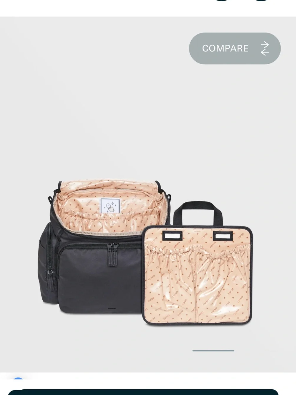 Baby Bag Medium in Black Organic Cotton | Discontinued Limited